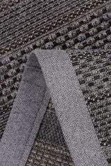 Sisal 4607 Gri Etnik Desenli Bordürlü Jüt Halı