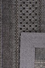 Sisal 4607 Gri Etnik Desenli Bordürlü Jüt Halı