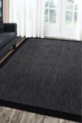 Sisal 9716 Antrasit Doğal Dokulu Bordürlü Halı
