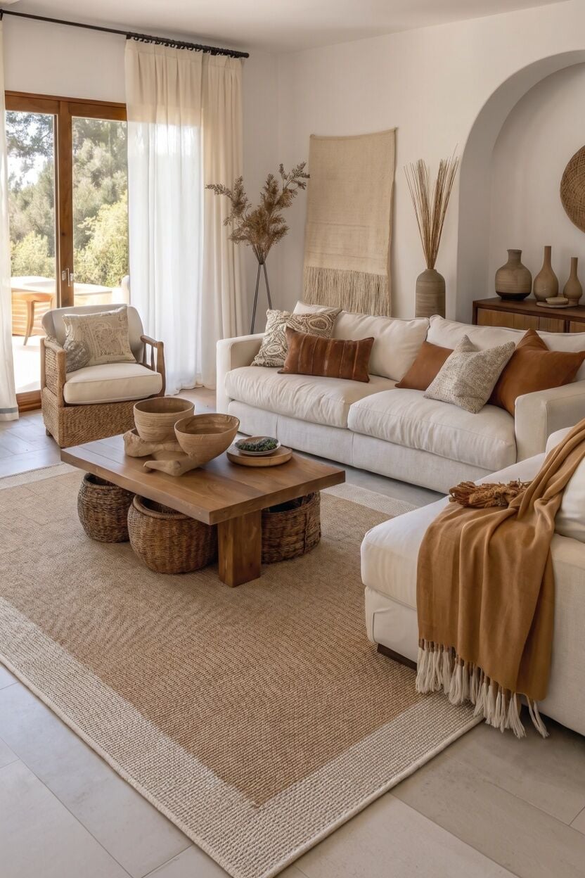 Antik 1807 Örgü Dokulu Doğal Jüt Halı