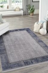 Miras 6809 Mavi Klasik Oturma Odası Halısı Yolluk Makine Halısı