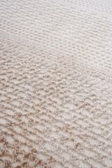 Soft 1120 Bej Geometrik Dokulu Modern Halı