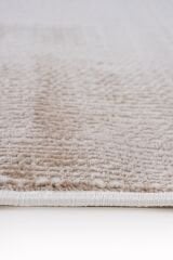 Soft 1120 Bej Geometrik Dokulu Modern Halı