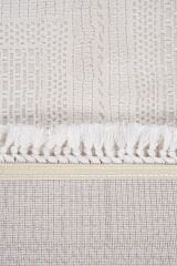 Soft 1120 Bej Geometrik Dokulu Modern Halı