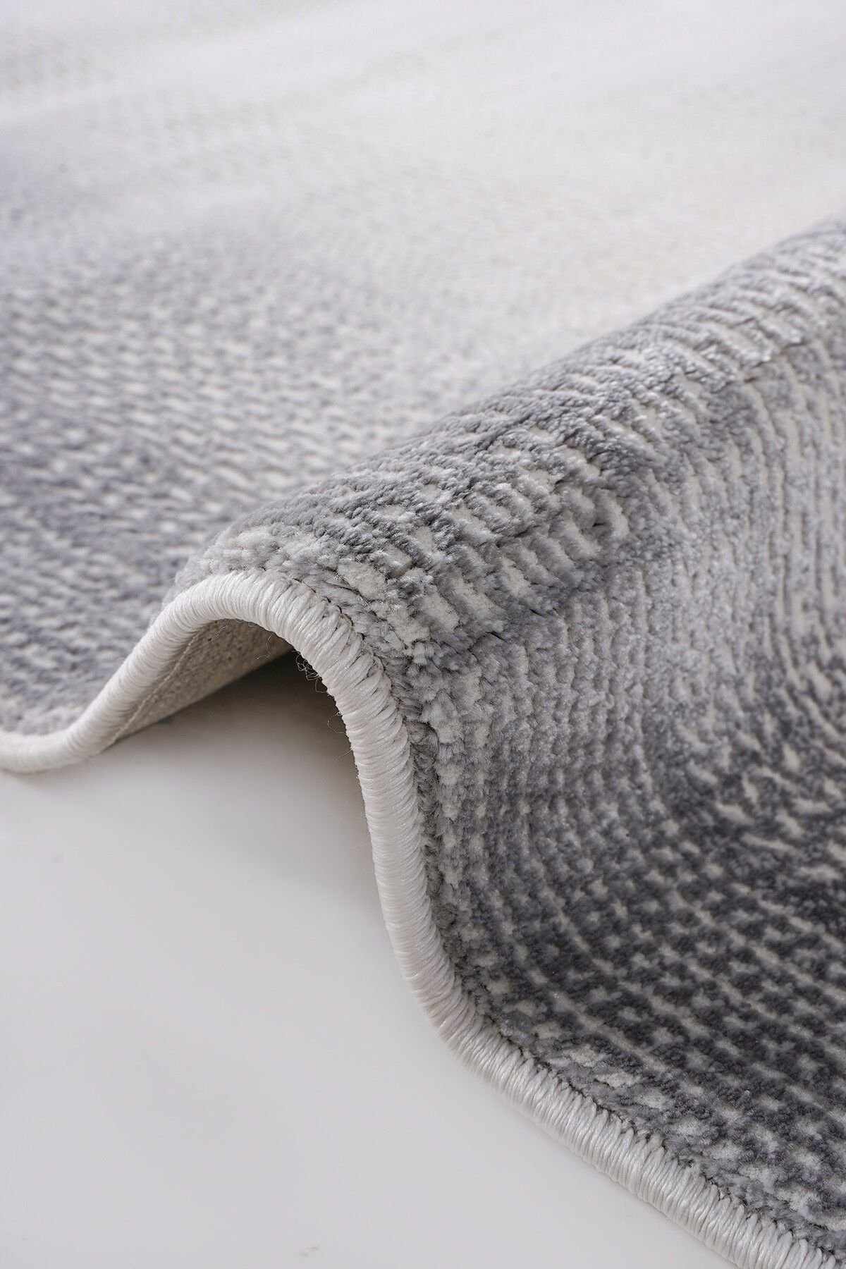 Soft 1120 Gri Geometrik Dokulu Modern Halı