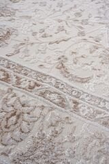 Soft 1122 Klasik Saray Deseni Krem Halı