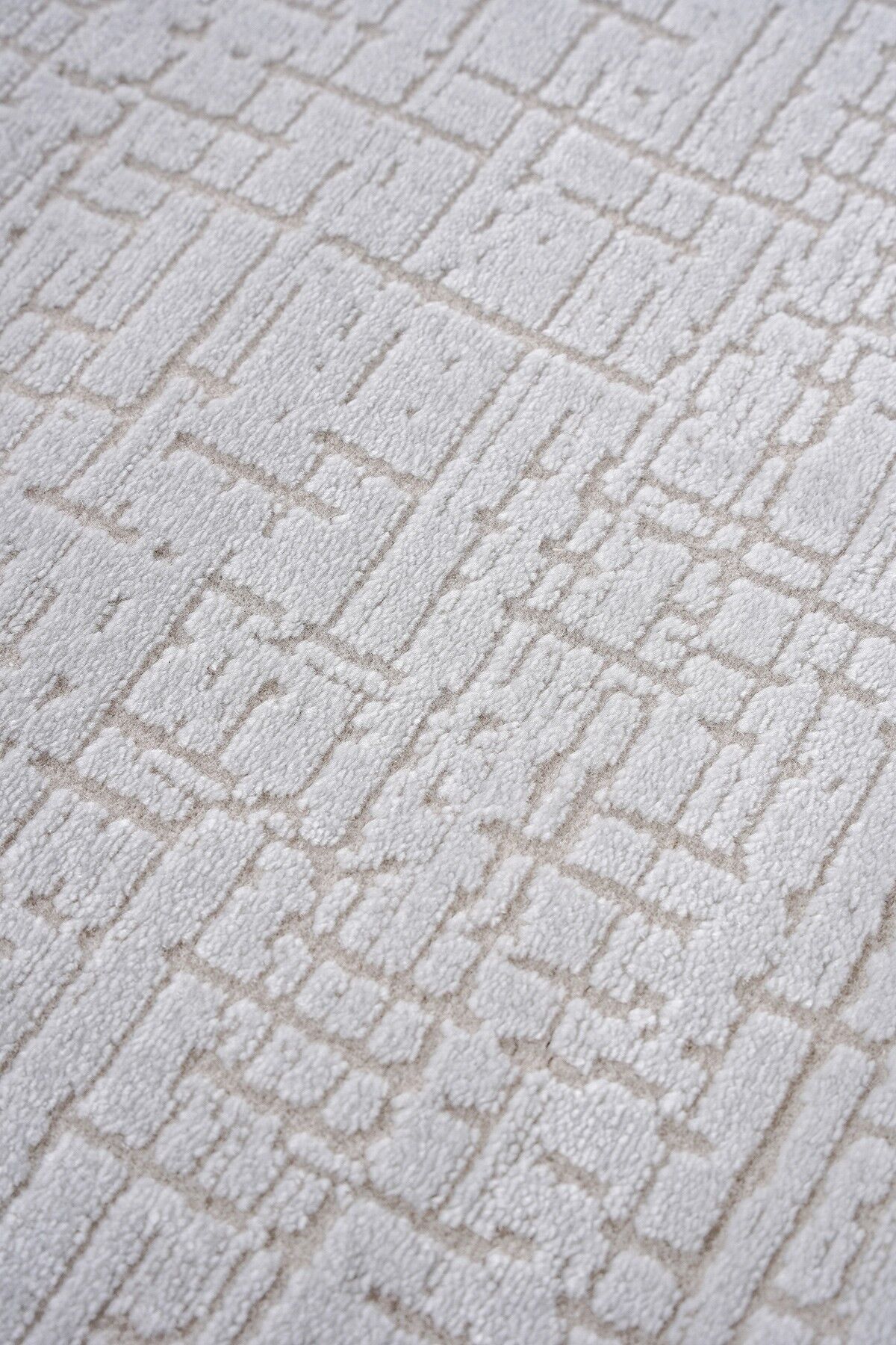 Soft 1123 Gri Çizgisel Dokulu Modern Halı