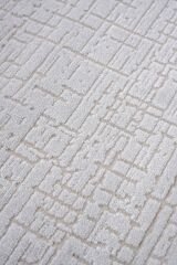 Soft 1123 Gri Çizgisel Dokulu Modern Halı