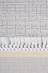 Soft 1123 Gri Çizgisel Dokulu Modern Halı
