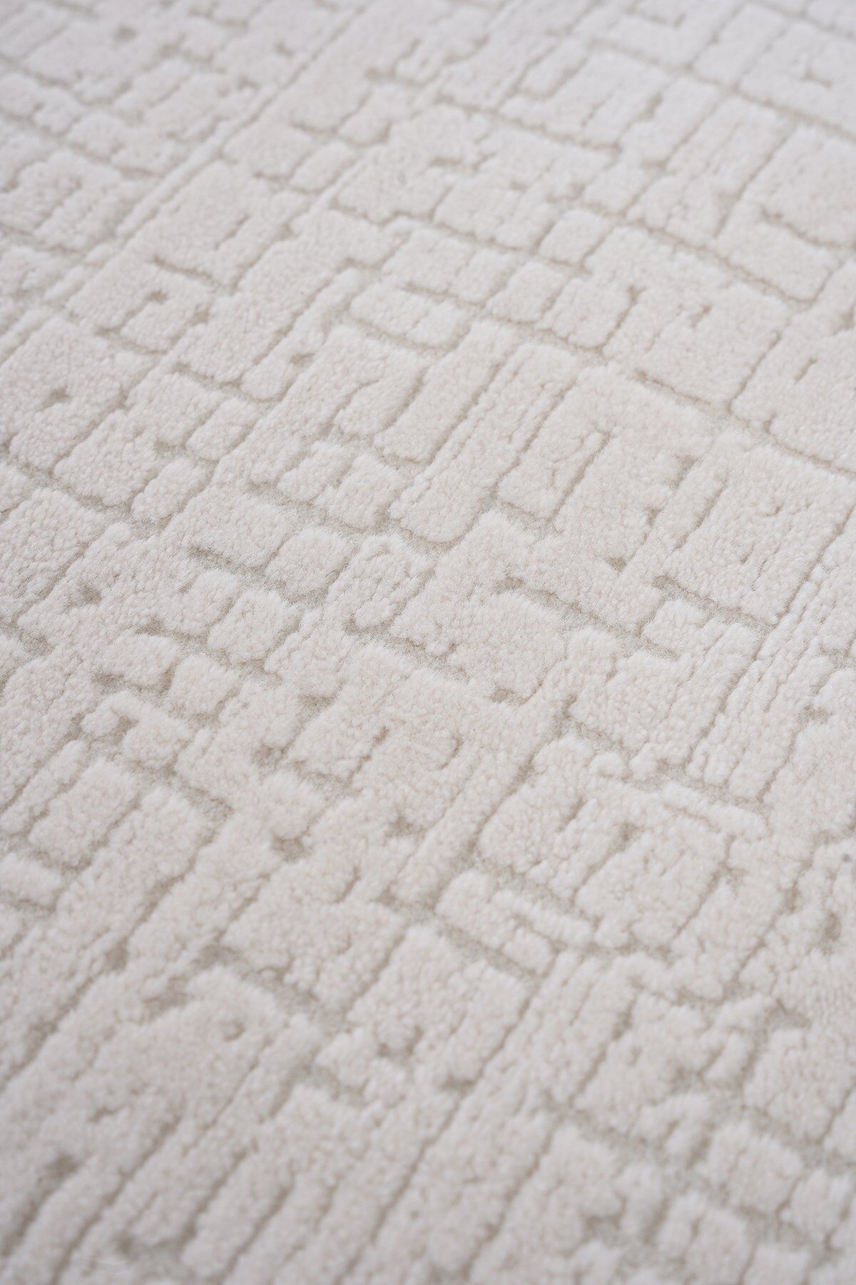 Soft 1123 Krem Çizgisel Dokulu Modern Halı