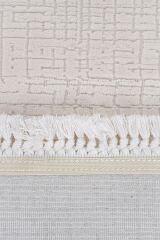 Soft 1123 Krem Çizgisel Dokulu Modern Halı
