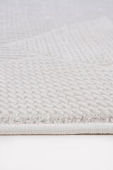Soft 1124 Asimetrik Desenli Krem Kesme Halı