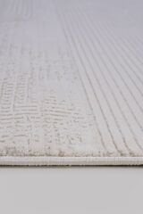 Soft 1125 Krem Kemer Formlu Çizgili Modern Halı