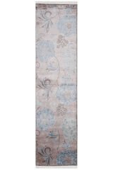 Nepal 3647 El Dokuma Kalın Bambu Halı Kahve - 80x300