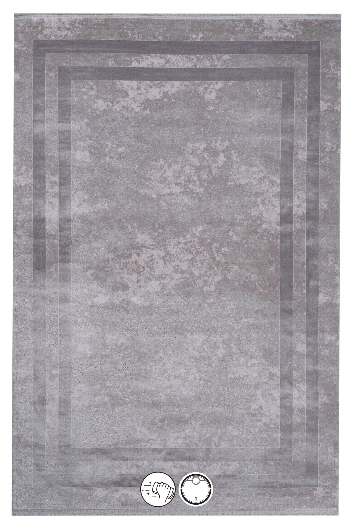 Monet Mt22B Gri Modern Makine Halısı