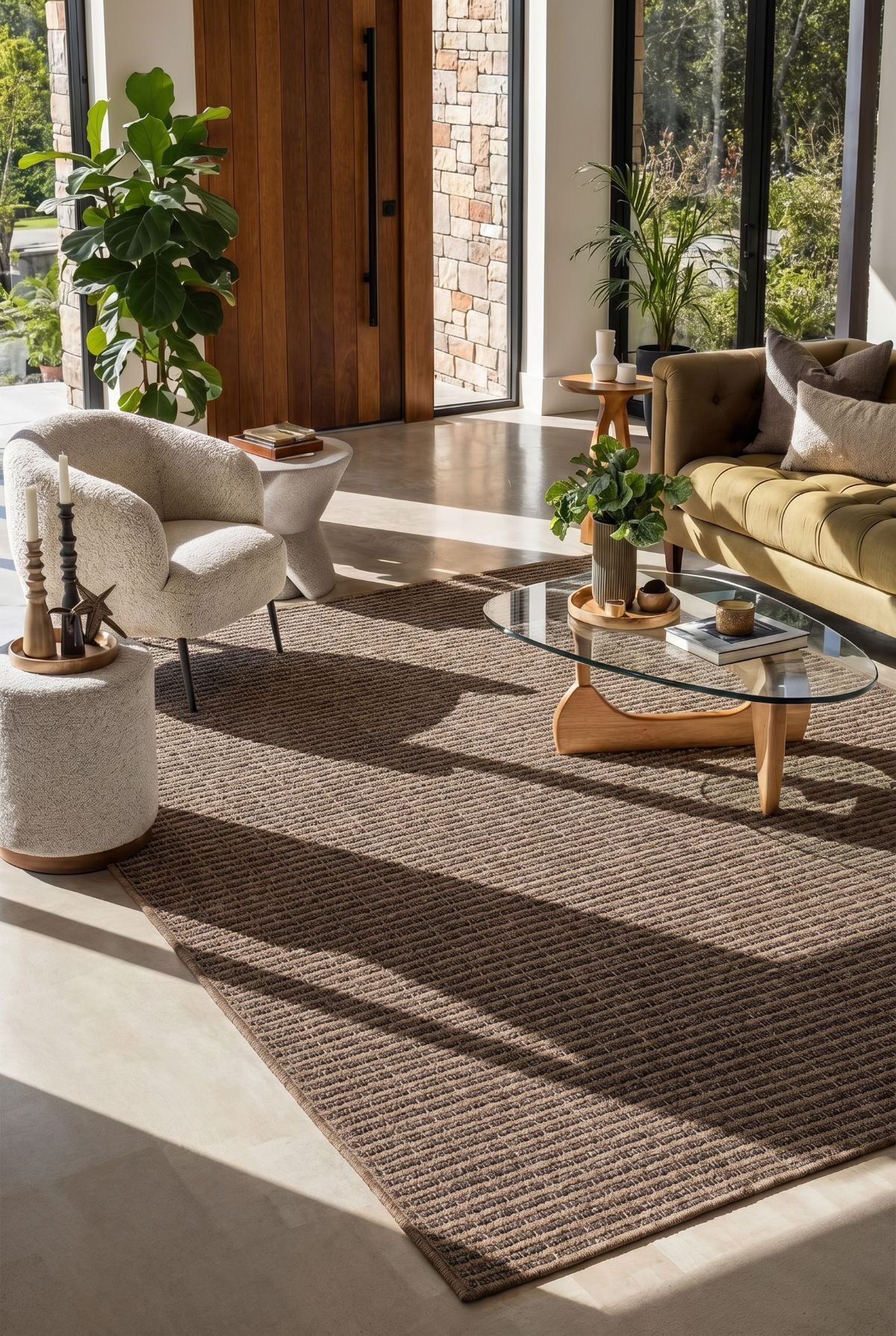 Antik 1806 Örgü Dokulu Doğal Jüt Halı