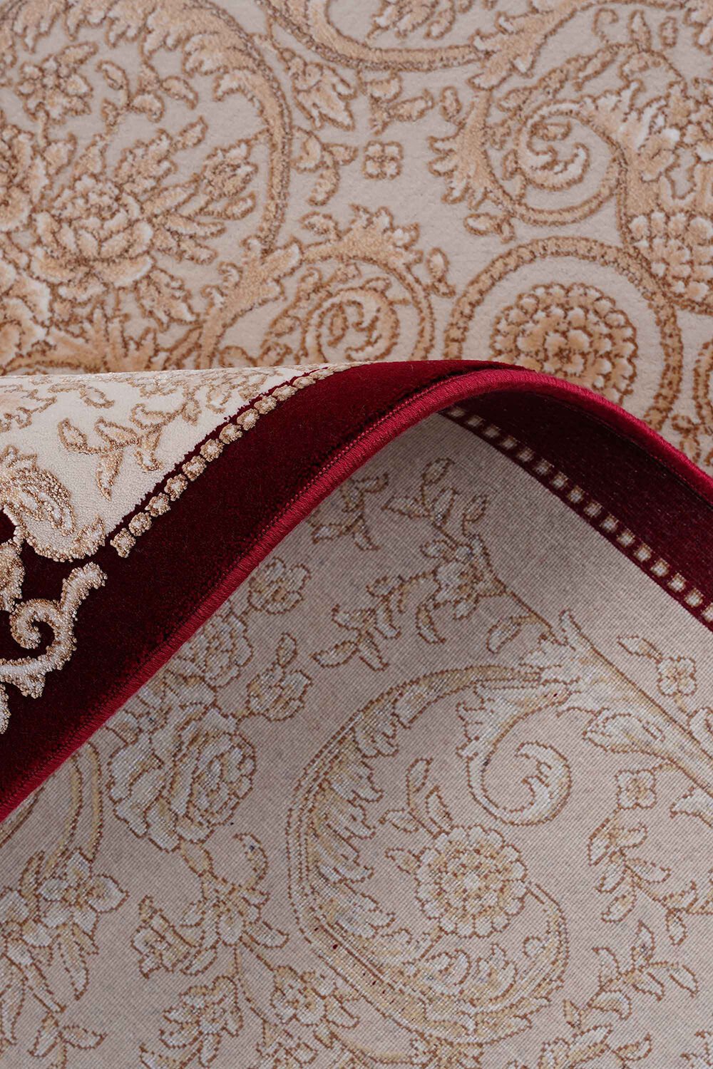 Elexus Semerkant 1772 Bambu Salon Halısı KOYU BORDO - 200x300