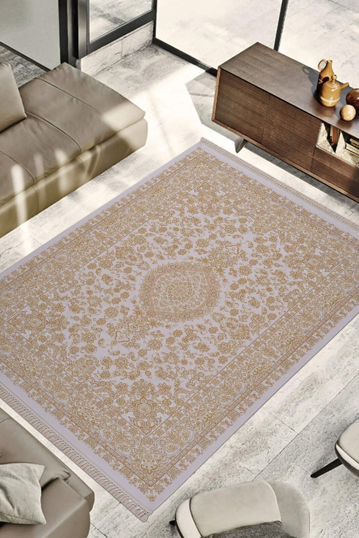 Ahsasya 7054 Klasik Makine Halısı