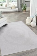 Akik 8601 Beyaz Klasik Salon Halısı Makine Halısı