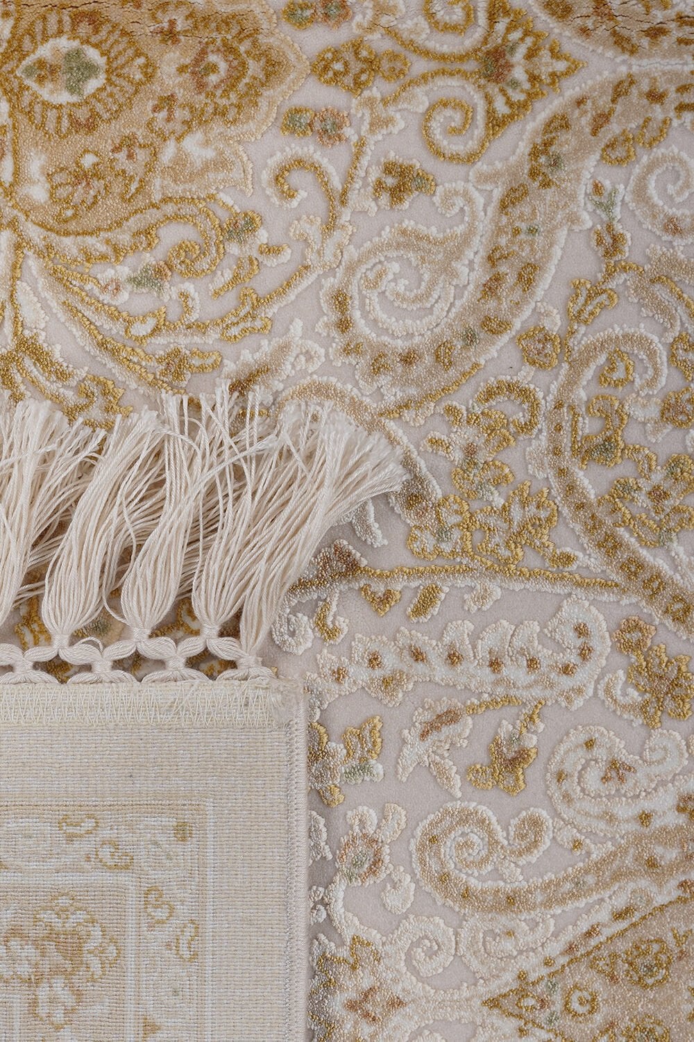 Elexus Semerkant Bambu Salon Halısı KREM / GOLD - 160x230