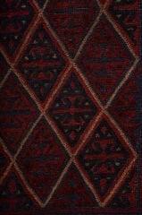 Afgan Berceste El Dokuma Yün Halı Kırmızı - 152x192