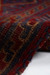 Afgan Berceste El Dokuma Yün Halı Kırmızı - 152x192