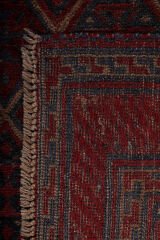 Afgan Berceste El Dokuma Yün Halı Kırmızı - 152x192