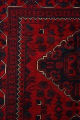 Afgan Khamyab El Dokuma Yün Halı Kırmızı - 98x153