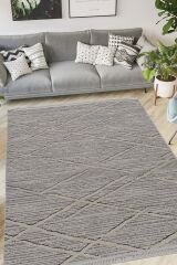 Step 2204 Gri Soyut Geçişli Modern Kesme Halı