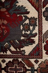 Afgan Berceste El Dokuma Yün Halı Kırmızı - 115x174