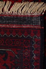 Afgan Khamyab El Dokuma Yün Halı Kırmızı - 85x120