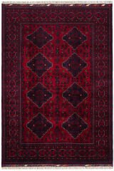 Afgan Khamyab El Dokuma Yün Halı Kırmızı - 166x231