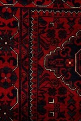 Afgan Khamyab El Dokuma Yün Halı Kırmızı - 96x148