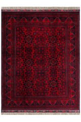 Afgan Khamyab El Dokuma Yün Halı Kırmızı - 150x189