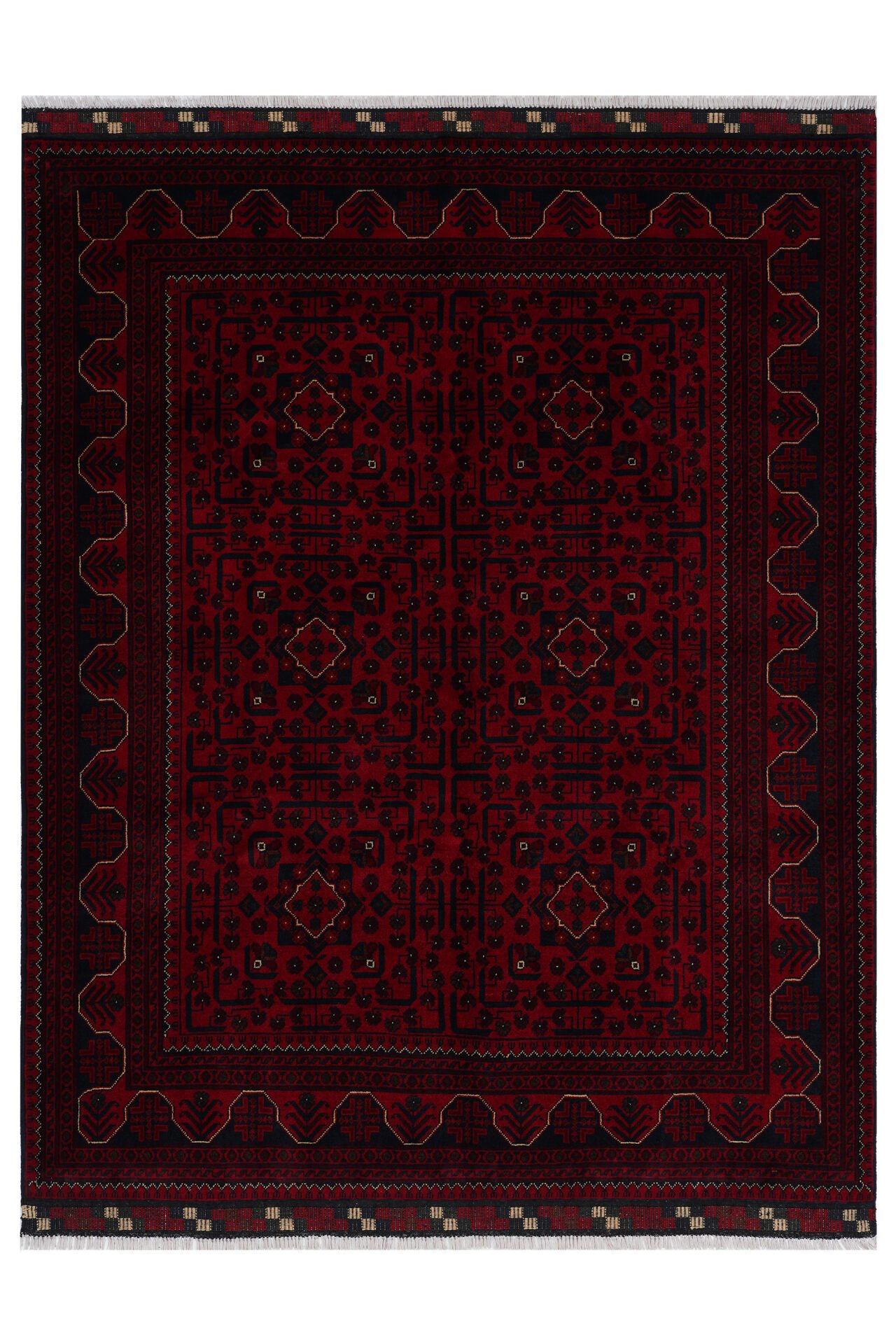 Afgan Khamyab El Dokuma Yün Halı