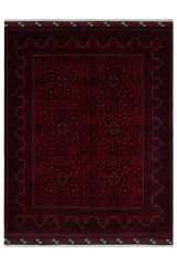 Afgan Khamyab El Dokuma Yün Halı Kırmızı - 189x153