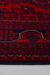TRMN Khamyab Kırmızı El Dokuma Afgan Halısı