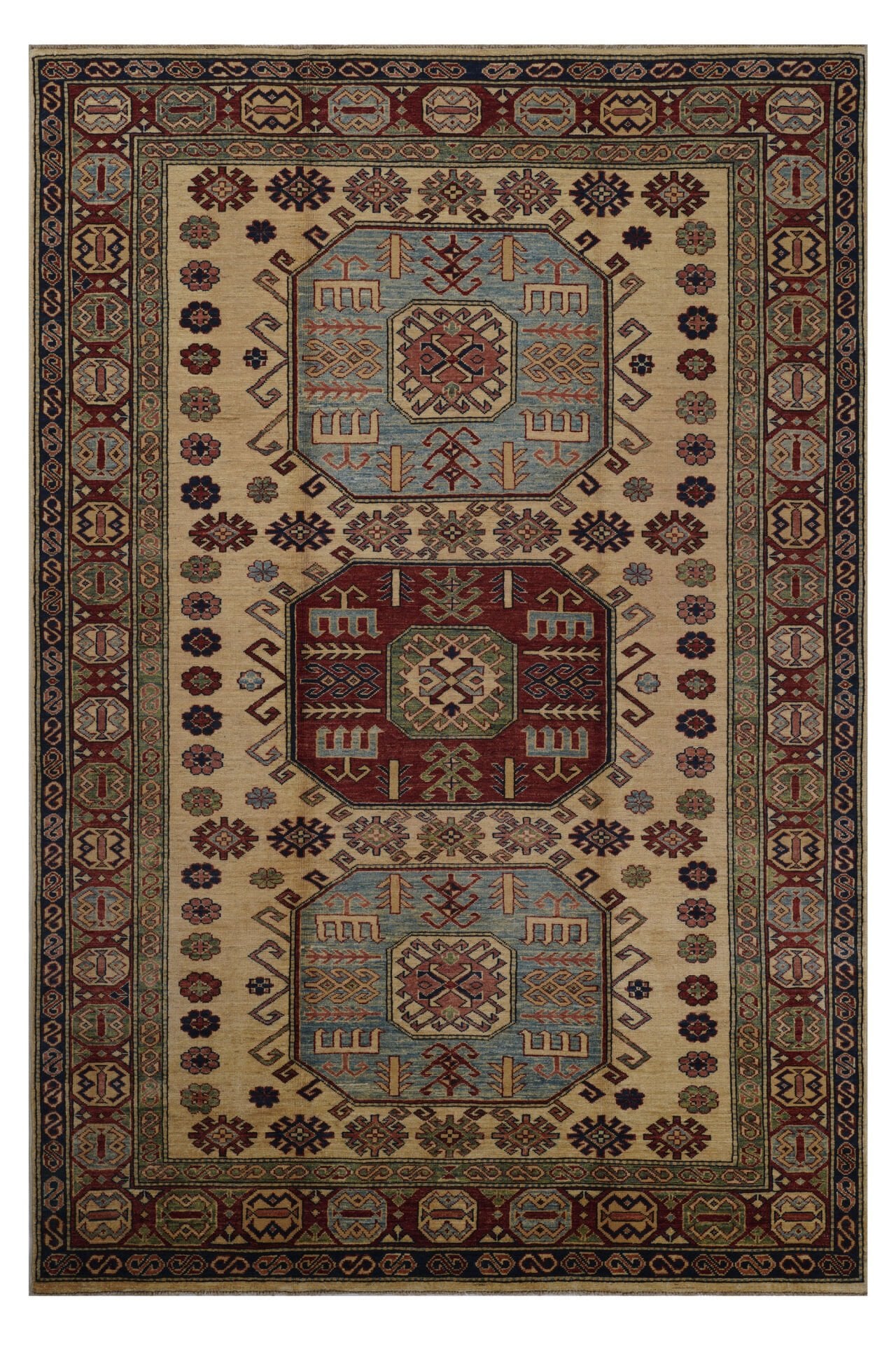 Afgan Şirvan El Dokuma Yün Halı Kırmızı - 167x250