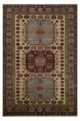 Afgan Şirvan El Dokuma Yün Halı Kırmızı - 167x250