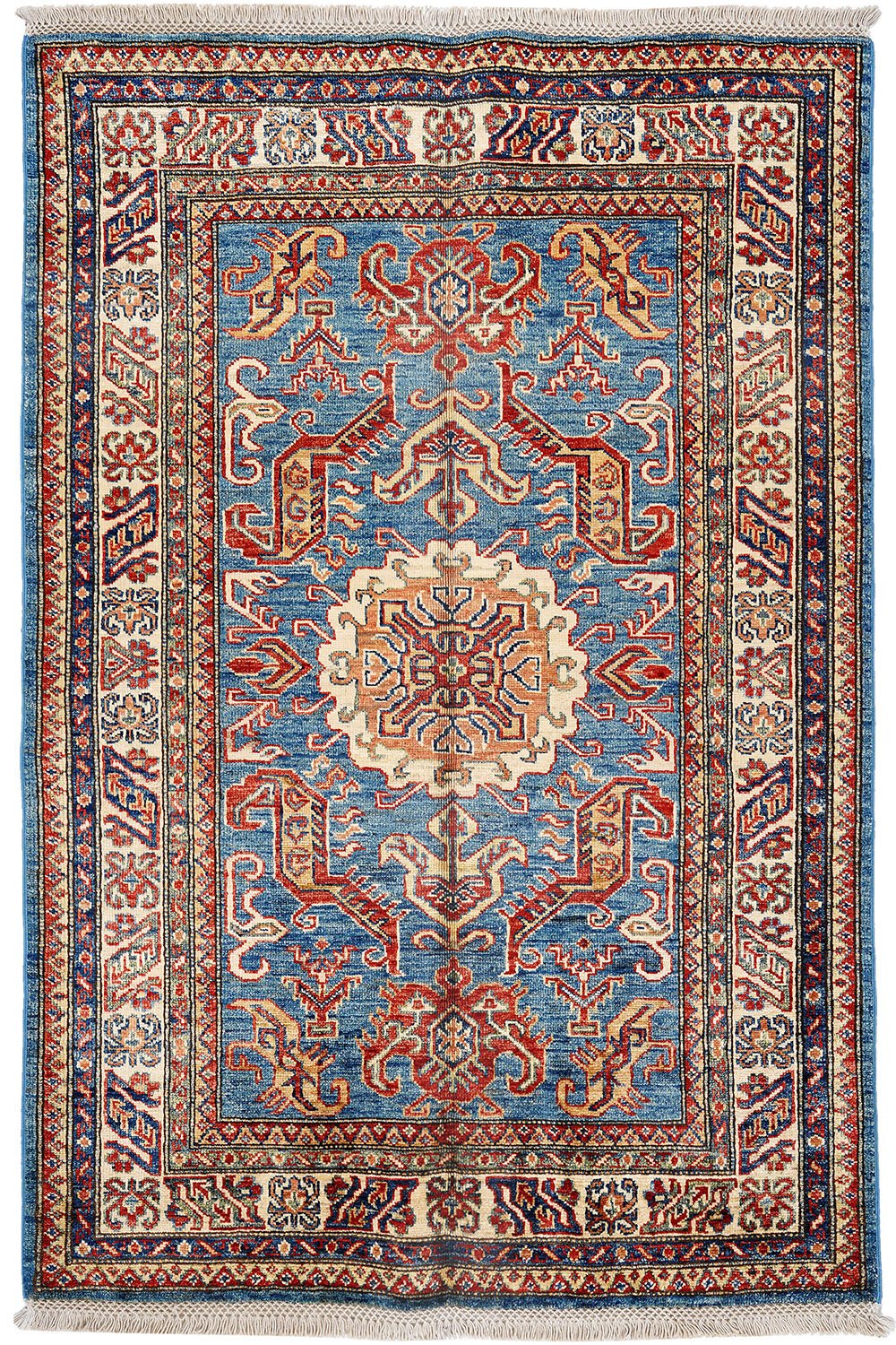 Afgan Şirvan El Dokuma Yün Halı Renkli - 101x142