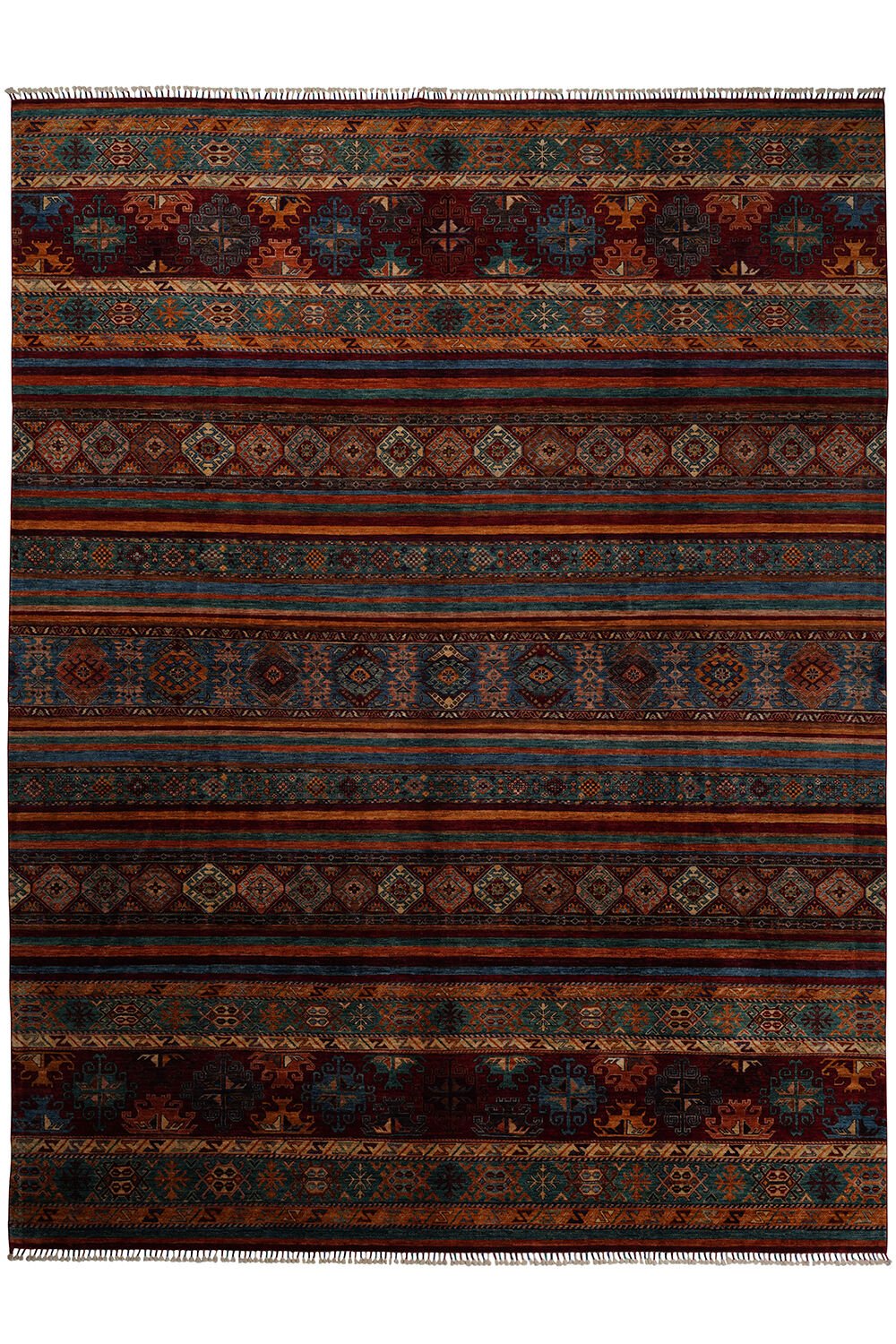SHB Afgan Orjin El Dokuma Yün Halı Renkli - 276x373