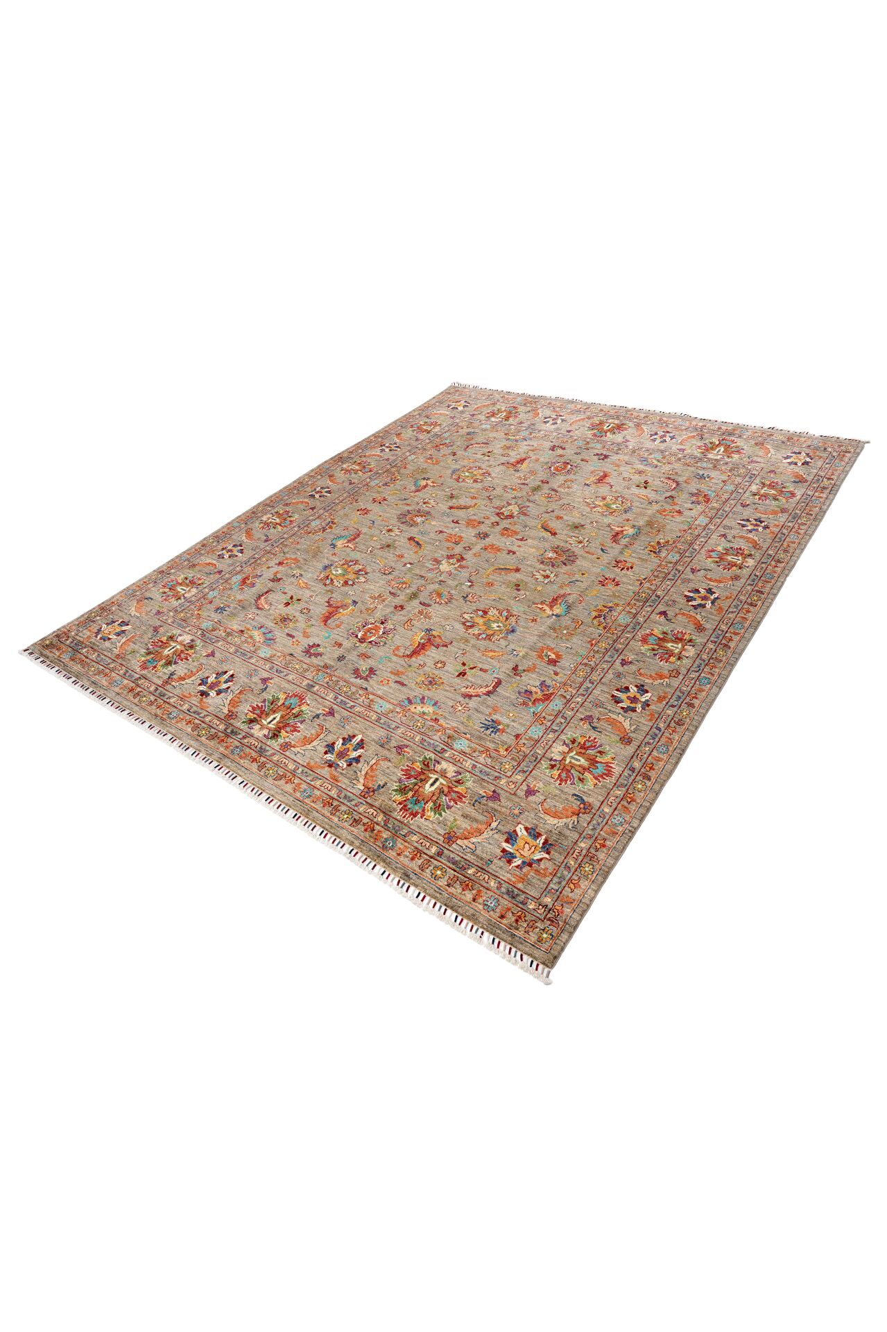 SHB Afgan Orjin El Dokuma Yün Halı Renkli - 249x302