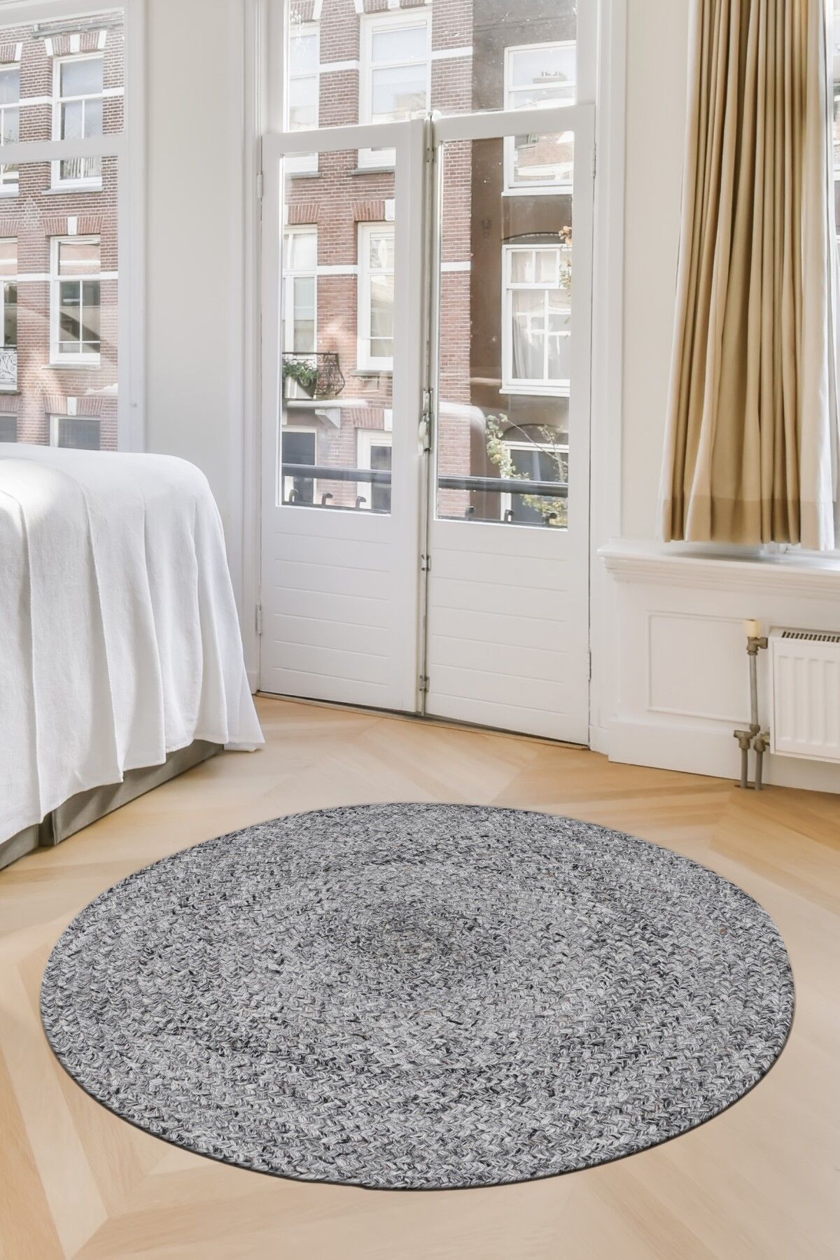 Natural Wool Kc 105 Gri Modern El Dokuma Halı