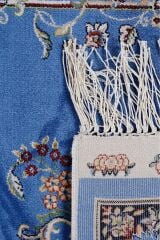 Anatolian Silk 34924 Mavi İpek Saçaklı Bambu Makine Halısı