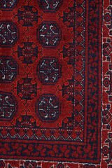 Afgan Hoca Roshnai El Dokuma Yün Halı Kırmızı - 196x151