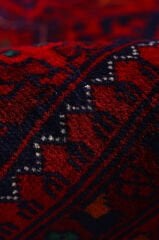 Afgan Bilcik El Dokuma Yün Halı Kırmızı - 90x201