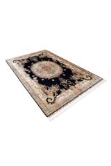 Art Silk 230 Line Mavi Klasik El Dokuma Halı