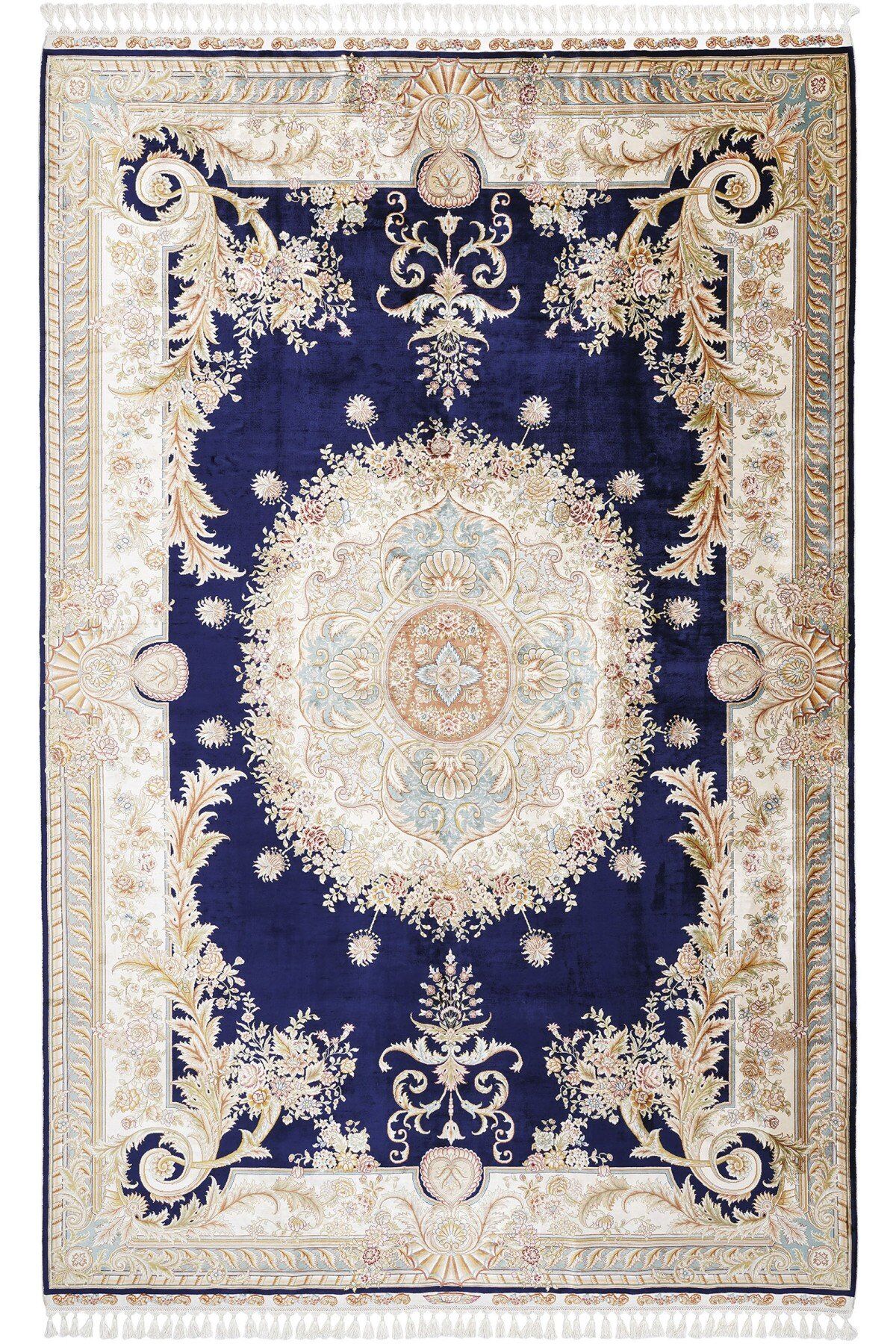 Art Silk 230 Line Mavi Klasik El Dokuma Halı