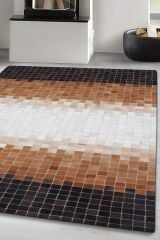 Tay Patchwork Naturel Deri Halı