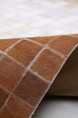 Tay Patchwork Naturel Deri Halı